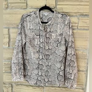 Calvin Klein - snake skin button down shirt size M long sleeves